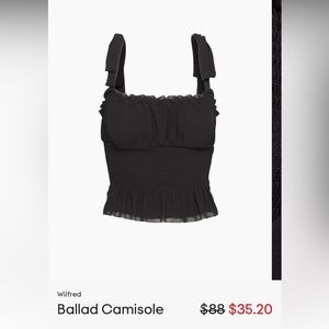 Wilfred Ballad Camisole - Black - Size S